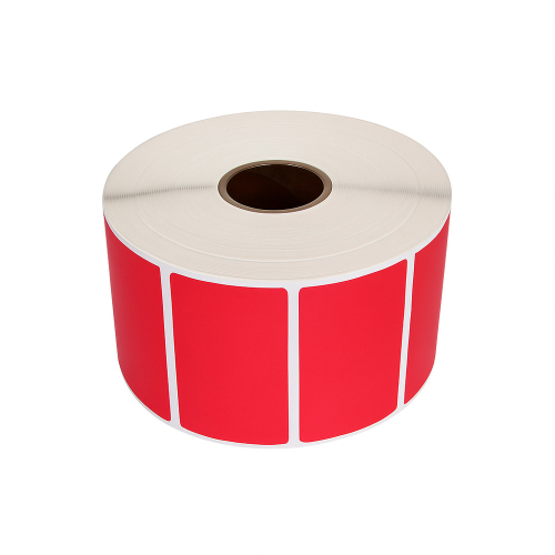 Su Zebra raudona suderinamos etiketės, 57 × 32 mm, 1 500 etikečių