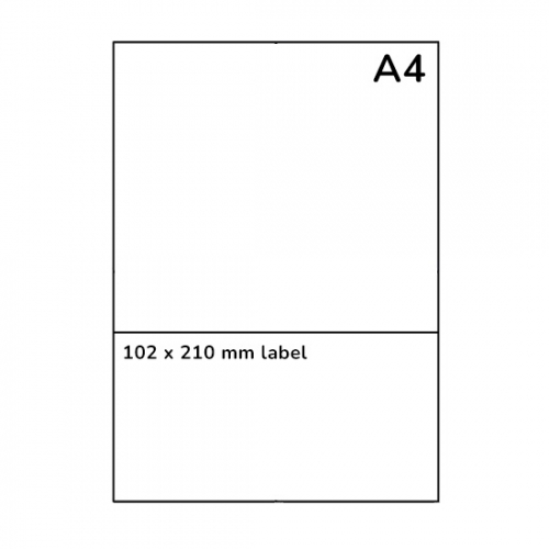 A4 pakavimo / grąžinimo lapas su adreso etikete, 102 × 210 mm, 100 lapų