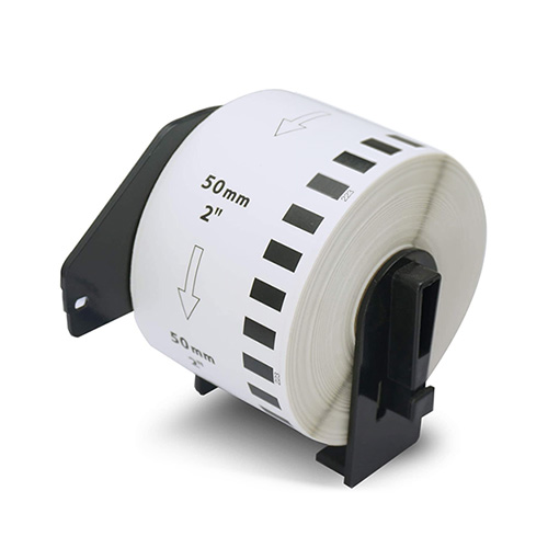 Su Brother DK-22223 suderinamos etiketės, 50 mm × 30,48 m