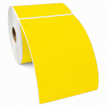 Su Zebra 102 × 210 suderinamos etiketės geltona